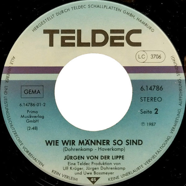 Jürgen Von Der Lippe - Guten Morgen Liebe Sorgen Vinyl Singles Vinyl Very Good (VG) <br> Hoes Good Plus (G+)
