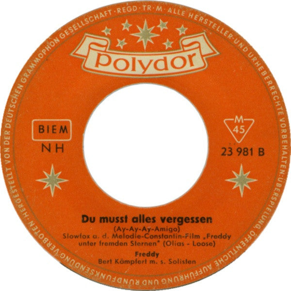 Freddy Quinn - Unter Fremden Sternen Vinyl Singles Vinyl Very Good (VG) <br> Hoes Generic