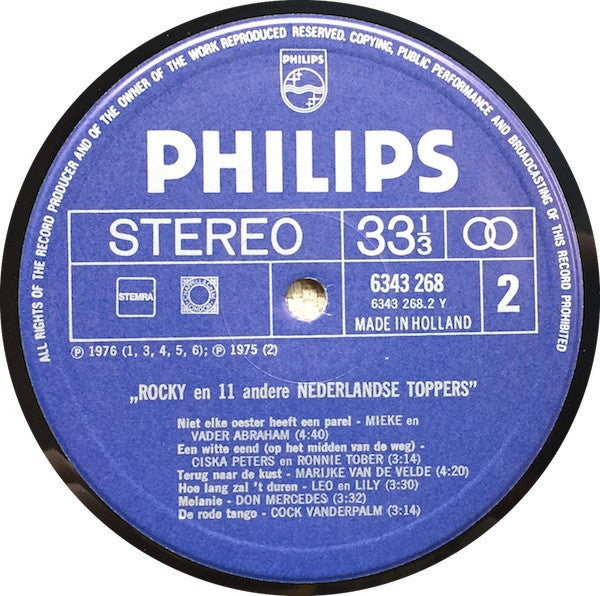 Various - Rocky En 11 Andere Nederlandse Toppers! (LP) Vinyl LP