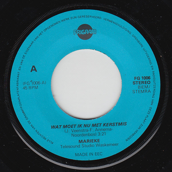 Marieke - Wat Moet Ik Nu Met Kerstmis Vinyl Singles