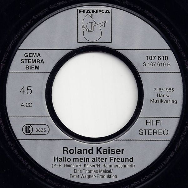 Roland Kaiser - Hier Fing Alles An 30931 Vinyl Singles Vinyl Very Good (VG) <br> Hoes Good Plus (G+)