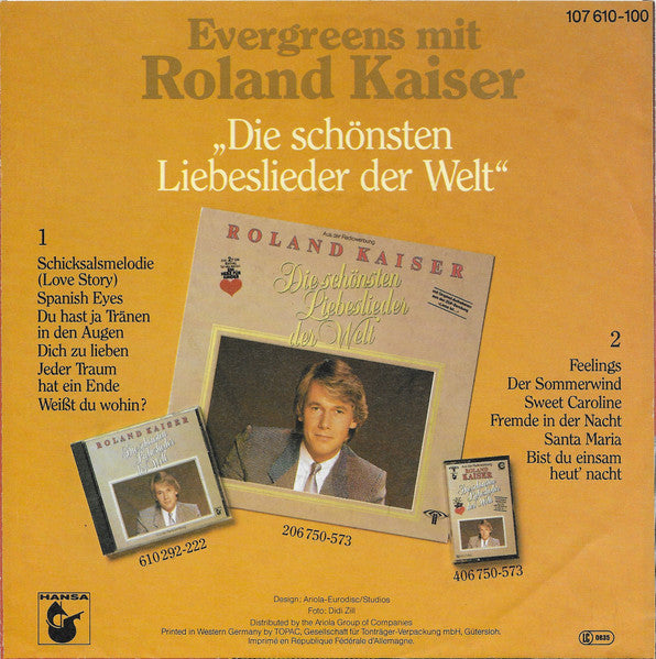 Roland Kaiser - Hier Fing Alles An 52821 Vinyl Singles