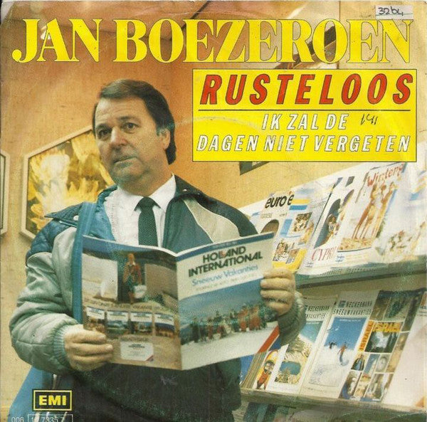 Jan Boezeroen - Rusteloos 23701 Vinyl Singles Vinyl Very Good (VG) <br> Hoes Good Plus (G+)
