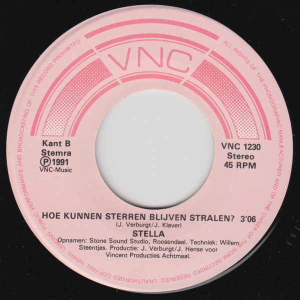 Stella - Ik Wil M'n Tranen Nu Vergeten Vinyl Singles