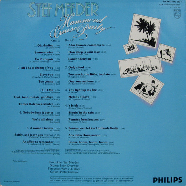 Stef Meeder - Hammond Cruise Party (LP) Vinyl LP Vinyl Very Good (VG) <br> Hoes Good Plus (G+)