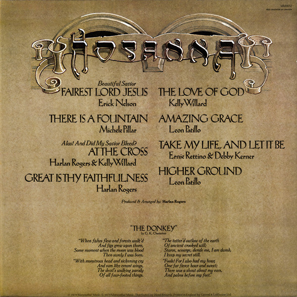 Various - Hosanna (LP) Vinyl LP Vinyl Very Good (VG) <br> Hoes Good Plus (G+)