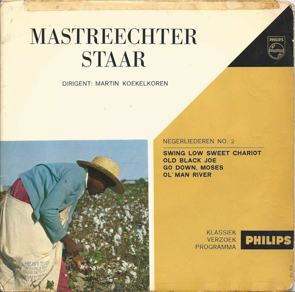 Koninklijke Zangvereniging Mastreechter Staar - Negerliederen No. 2 Vinyl Singles Vinyl Very Good (VG) <br> Hoes Good Plus (G+)