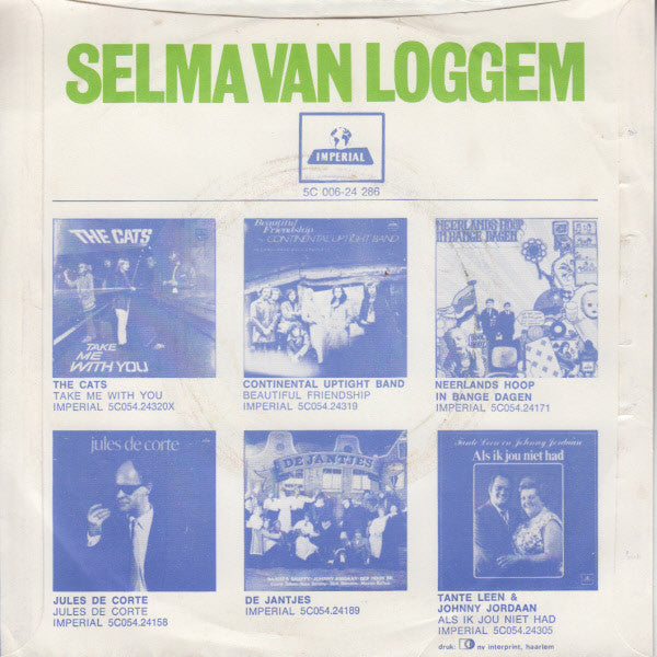 Selma van Loggem - Als Je Bij Je Moeder Komt Vinyl Singles Vinyl Very Good (VG) <br> Hoes Good Plus (G+)