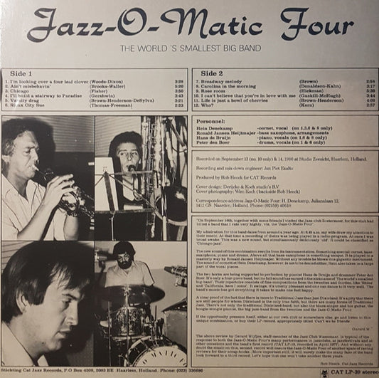 Jazz-O-Matic Four - Looking Over A Four Leaf Clover (LP) Vinyl LP Vinyl Zeer Goed / Hoesje Goed "VINYLSINGLES.NL"