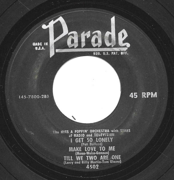 Hits A Poppin' Orchestra - The Hits A Poppin' Orchestra With Stars Of Radio And Television Vinyl Singles Vinyl Very Good (VG) <br> Hoes Good Plus (G+)