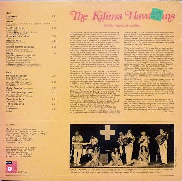 Kilima Hawaiians - Onder Wuivende Palmen (LP) Vinyl LP Vinyl Very Good (VG) <br> Hoes Good Plus (G+)