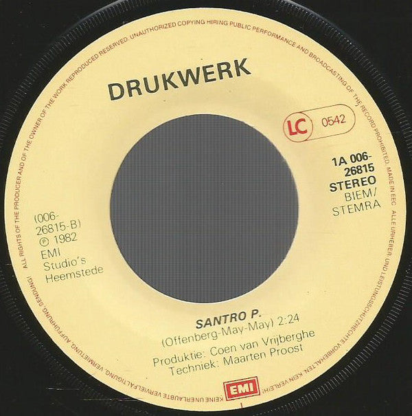 Drukwerk - Pappa 28237 Vinyl Singles Vinyl Very Good (VG) <br> Hoes Good Plus (G+)