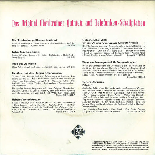 Original Oberkrainer Quintett Avsenik, Duo Korén - Die Kleine Eisenbahn