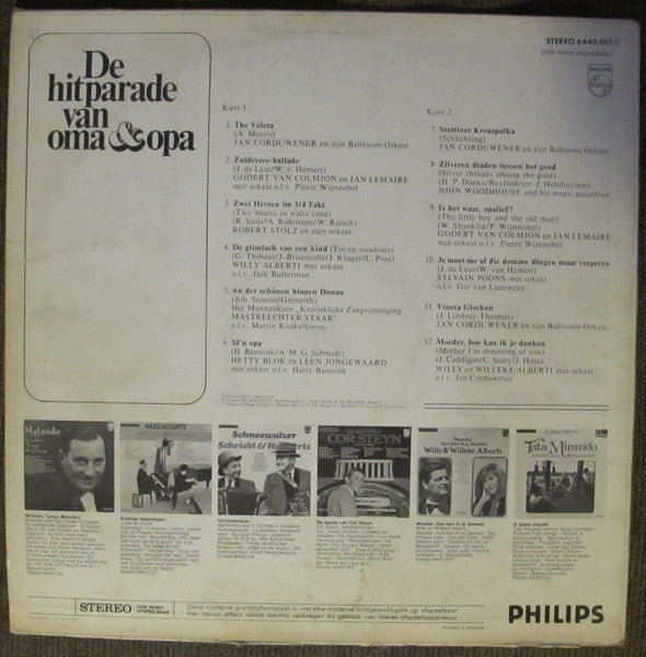 Various - De Hitparade Van Oma En Opa (LP) Vinyl LP Vinyl Very Good (VG) <br> Hoes Good Plus (G+)