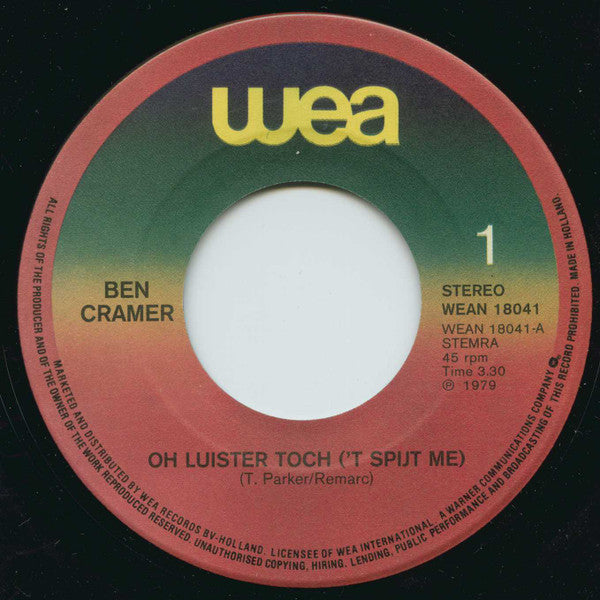 Ben Cramer - Oh Luister Toch 17434 Vinyl Singles