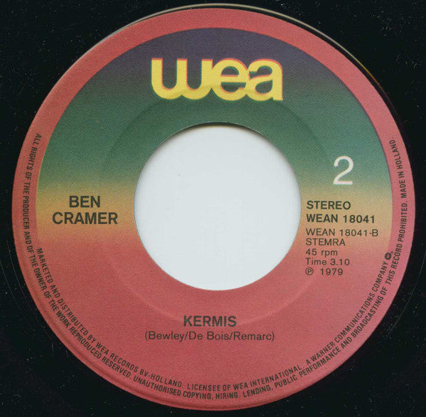 Ben Cramer - Oh Luister Toch 17434 Vinyl Singles Vinyl Very Good (VG) <br> Hoes Good Plus (G+)