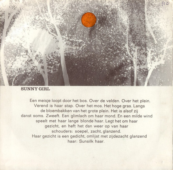Unknown Artist – Sunny Girl (Flex-disc) 38781 Flexi-disk Vinyl Very Good (VG) <br> Hoes Good Plus (G+)