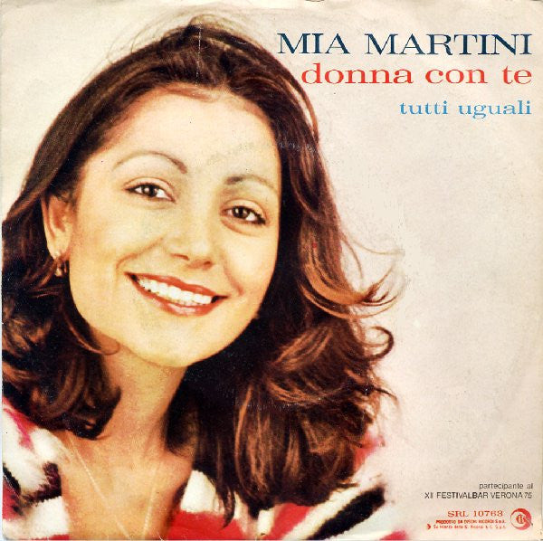 Mia Martini - Donna Con Te Vinyl Singles Vinyl Very Good (VG) <br> Hoes Good Plus (G+)