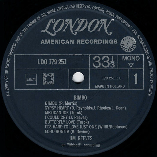 Jim Reeves - Bimbo (LP)