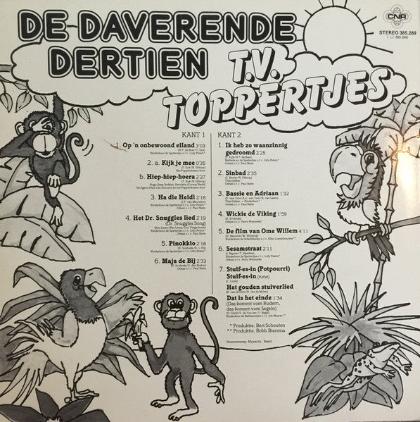Various - De Daverende ** TV-Toppertjes (LP) Vinyl LP Vinyl Very Good (VG) <br> Hoes Good Plus (G+)
