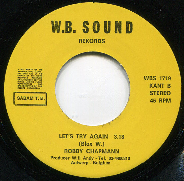 Robby Chapmann - Granada Vinyl Singles Vinyl Very Good (VG) <br> Hoes Good Plus (G+)