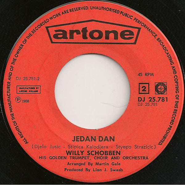 Willy Schobben - La-La-La 12551 Vinyl Singles Vinyl Very Good (VG) <br> Hoes Good Plus (G+)