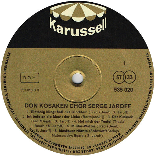 Don Kosaken Chor Serge Jaroff - Don Kosaken Chor Serge Jaroff (LP)