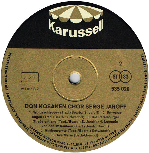 Don Kosaken Chor Serge Jaroff - Don Kosaken Chor Serge Jaroff (LP) Vinyl LP