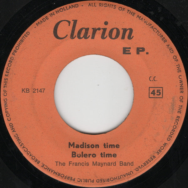 Francis Maynard Band - Madison Time Vinyl Singles EP
