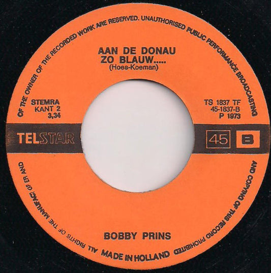 Bobby Prins - Ay Maria Vinyl Singles Vinyl Zeer Goed / Hoesje Generic "VINYLSINGLES.NL"