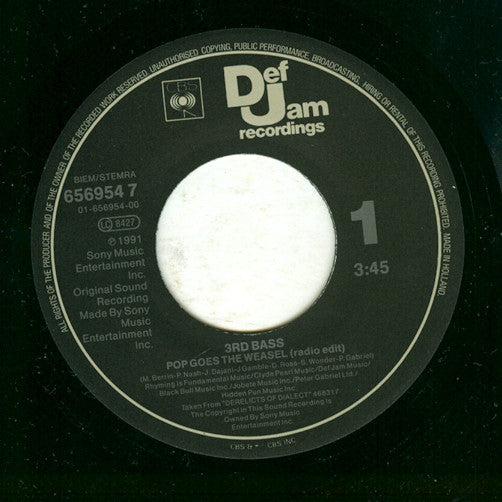 3rd Bass - Pop Goes The Weasel Vinyl Singles