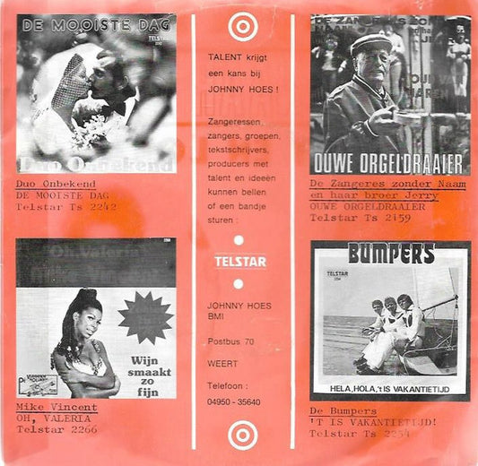 Eddy & Lolla - Samen Naar Parijs Vinyl Singles Media: VG+ / Sleeve: G+ "VINYLSINGLES.NL"