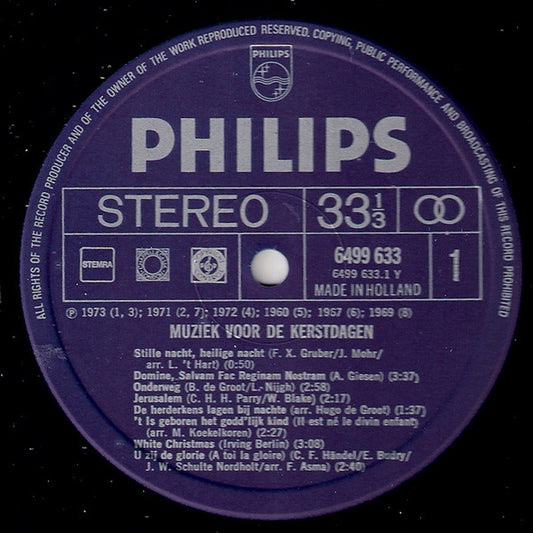 Various - Muziek Voor De Kerstdagen (LP) 40726