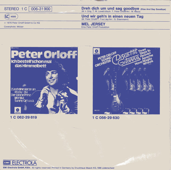 Mel Jersey - Dreh Dich Um Und Sag Goodbye Vinyl Singles Vinyl (VG) <br> Hoes (G+)