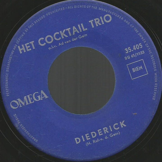 Cocktail Trio - Harry, De Harige Aap Vinyl Singles Media: VG+ / Sleeve: G+ "VINYLSINGLES.NL"