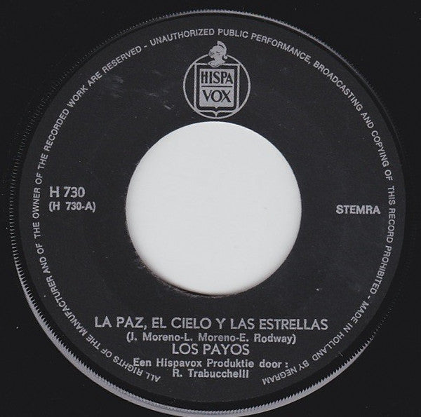 Los Payos - La Paz, El Cielo Y Las Estrellas Vinyl Singles