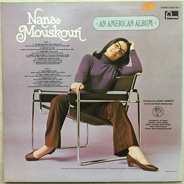 Nana Mouskouri - An American Album (LP) Vinyl LP Vinyl Very Good (VG) <br> Hoes Good Plus (G+)