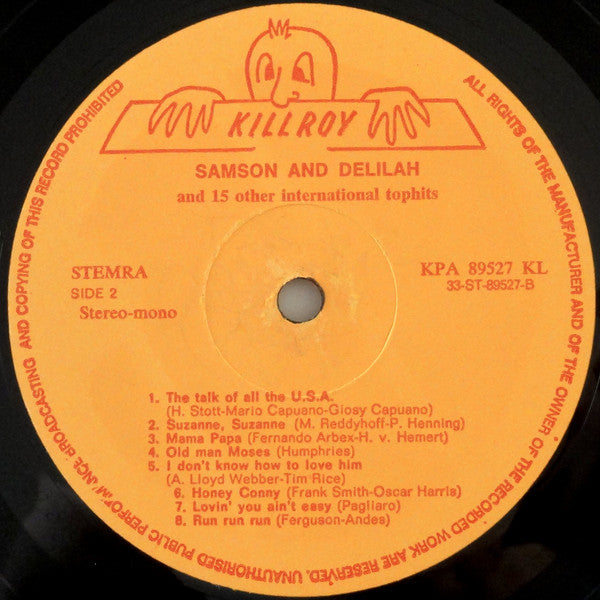 Unknown Artist - Samson And Delilah And * Other International Tophits (LP) Vinyl LP Vinyl Very Good (VG) <br> Hoes Good Plus (G+)