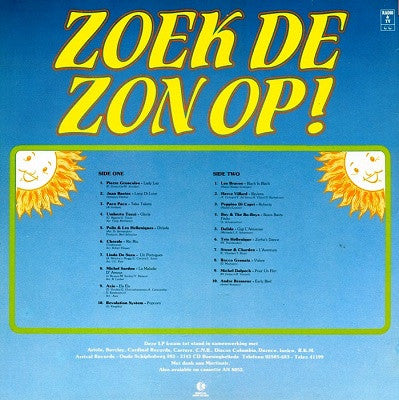 Various - Zoek De Zon Op (LP) Vinyl LP Vinyl Very Good (VG) <br> Hoes Good Plus (G+)