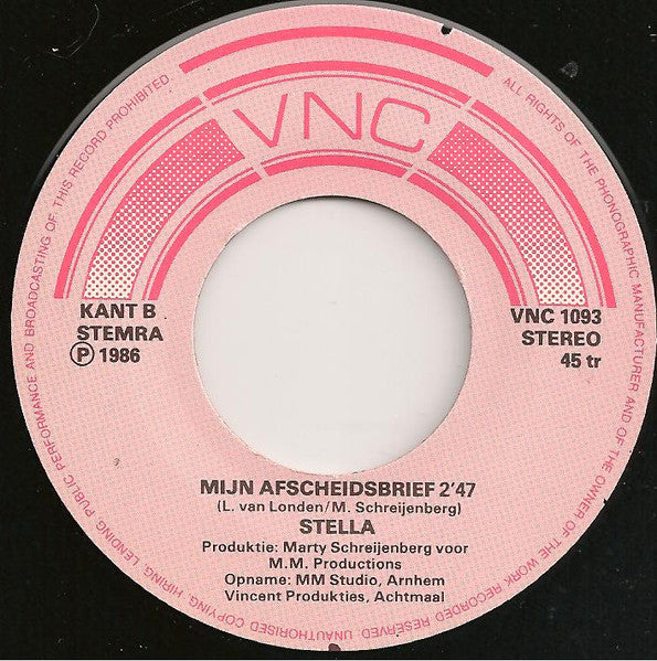 Stella - Maar Als Je Soms Verlangd Vinyl Singles Vinyl Very Good (VG) <br> Hoes Good Plus (G+)