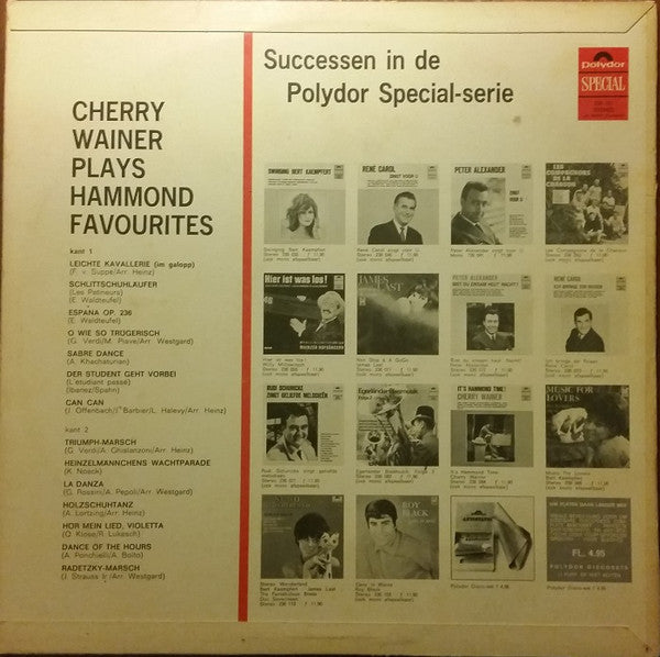 Cherry Wainer - Cherry Wainer Plays Hammond Favorites (LP) Vinyl LP Vinyl Very Good (VG) <br> Hoes Good Plus (G+)