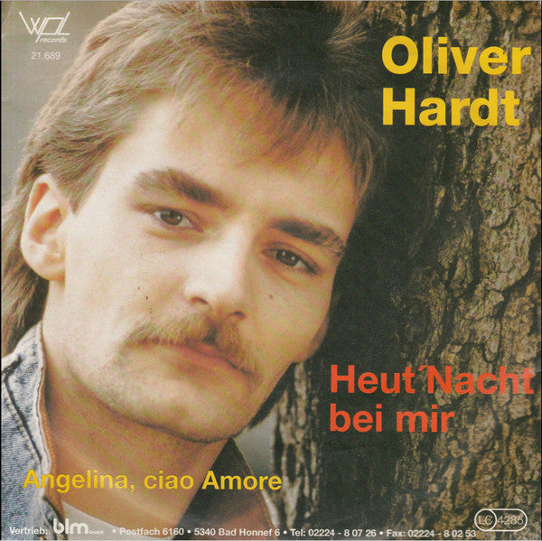 Oliver Hardt - Heut' Nacht Bei Mir Vinyl Singles Vinyl Very Good (VG) <br> Hoes Good Plus (G+)