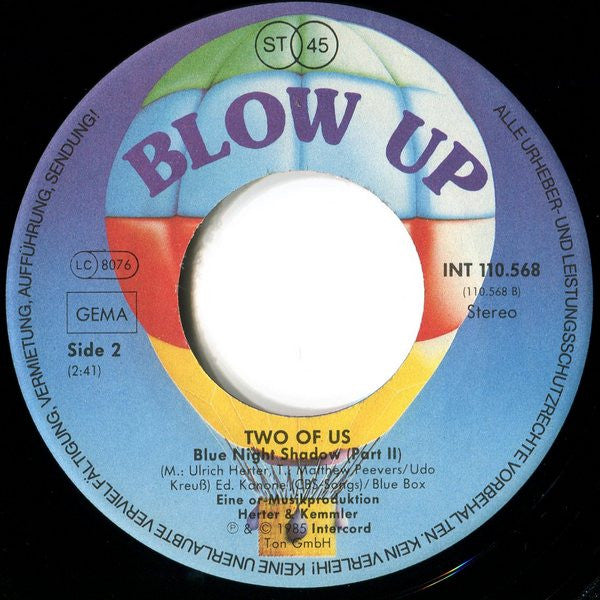 Two Of Us - Blue Night Shadow Vinyl Singles