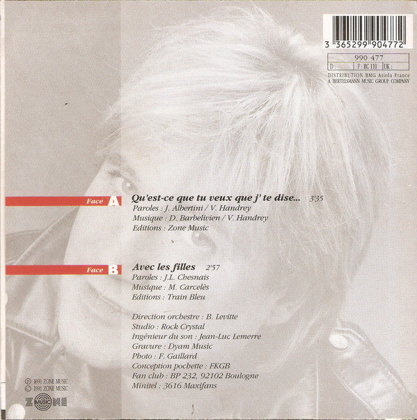C. Jérôme - Qu'est-ce Que Tu Veux Que J'te Dise Vinyl Singles Vinyl Very Good (VG) <br> Hoes Good Plus (G+)
