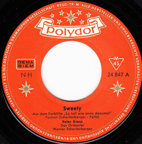 Peter Kraus - Sweety 30070 Vinyl Singles