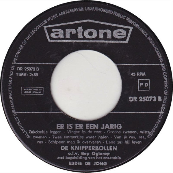 Knipperbollen - Er Is Er Een Jarig Vinyl Singles Vinyl (VG) <br> Hoes (G+)