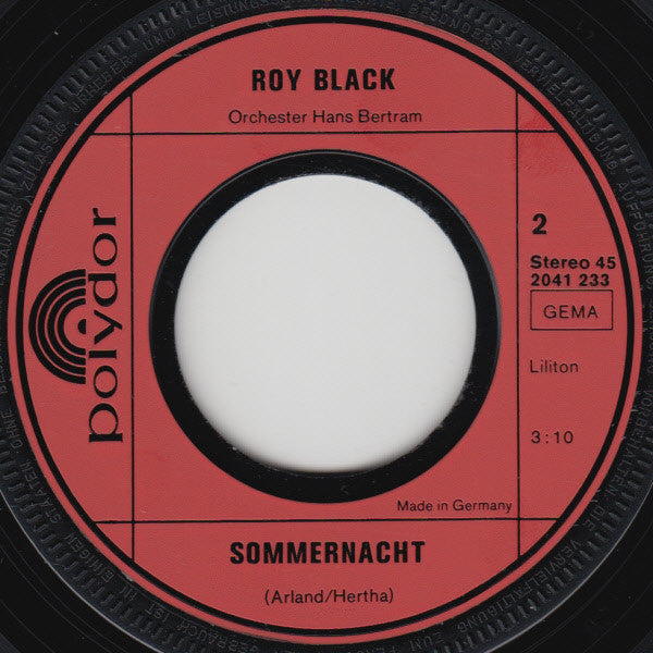 Roy Black - Eine Rose Schenk Ich Dir 53041 Vinyl Singles