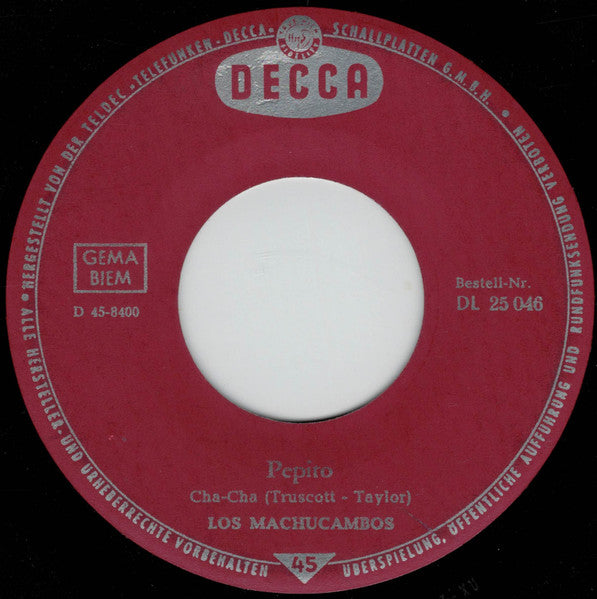 Los Machucambos - Pepito Vinyl Singles