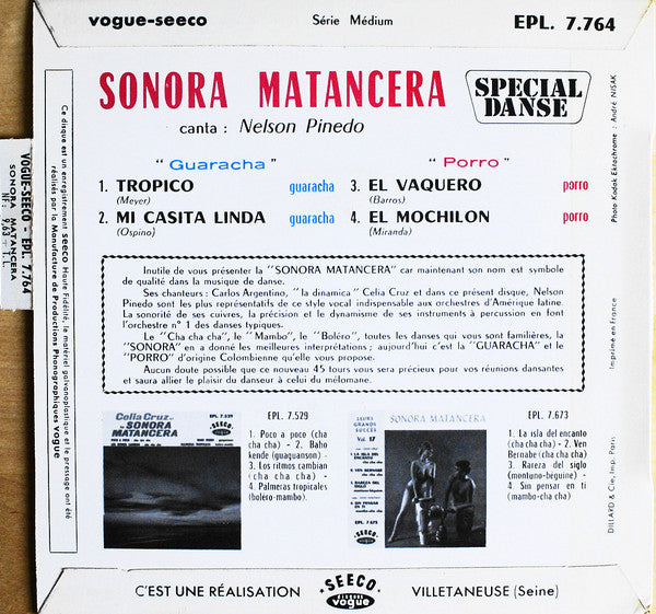 La Sonora Matancera - Vol. * Guaracha Vinyl Singles EP Vinyl Very Good (VG) <br> Hoes Good Plus (G+)