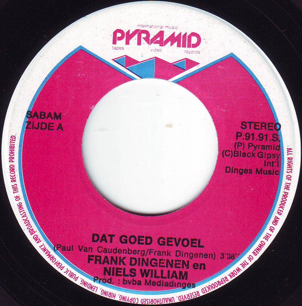 Frank Dingenen & Niels William - Dat Goed Gevoel Vinyl Singles